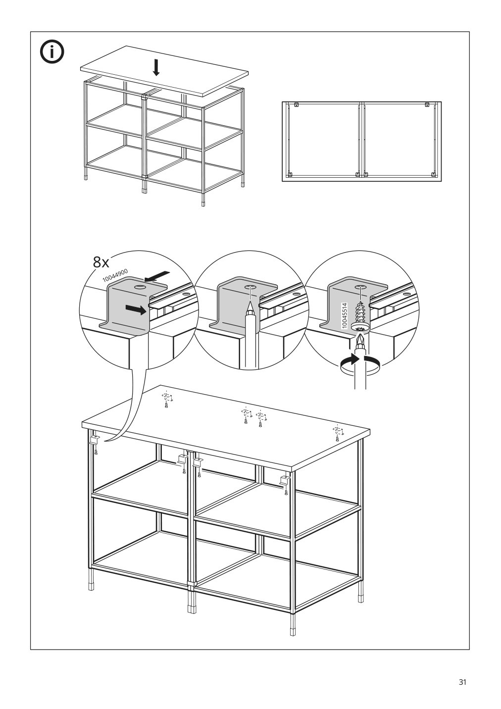 Assembly instructions for IKEA Enhet base fr w shelves white | Page 31 - IKEA ENHET corner kitchen 294.410.03