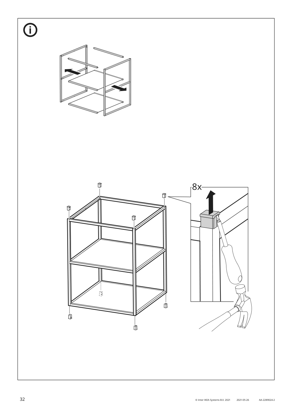 Assembly instructions for IKEA Enhet base fr w shelves white | Page 32 - IKEA ENHET corner kitchen 294.410.03