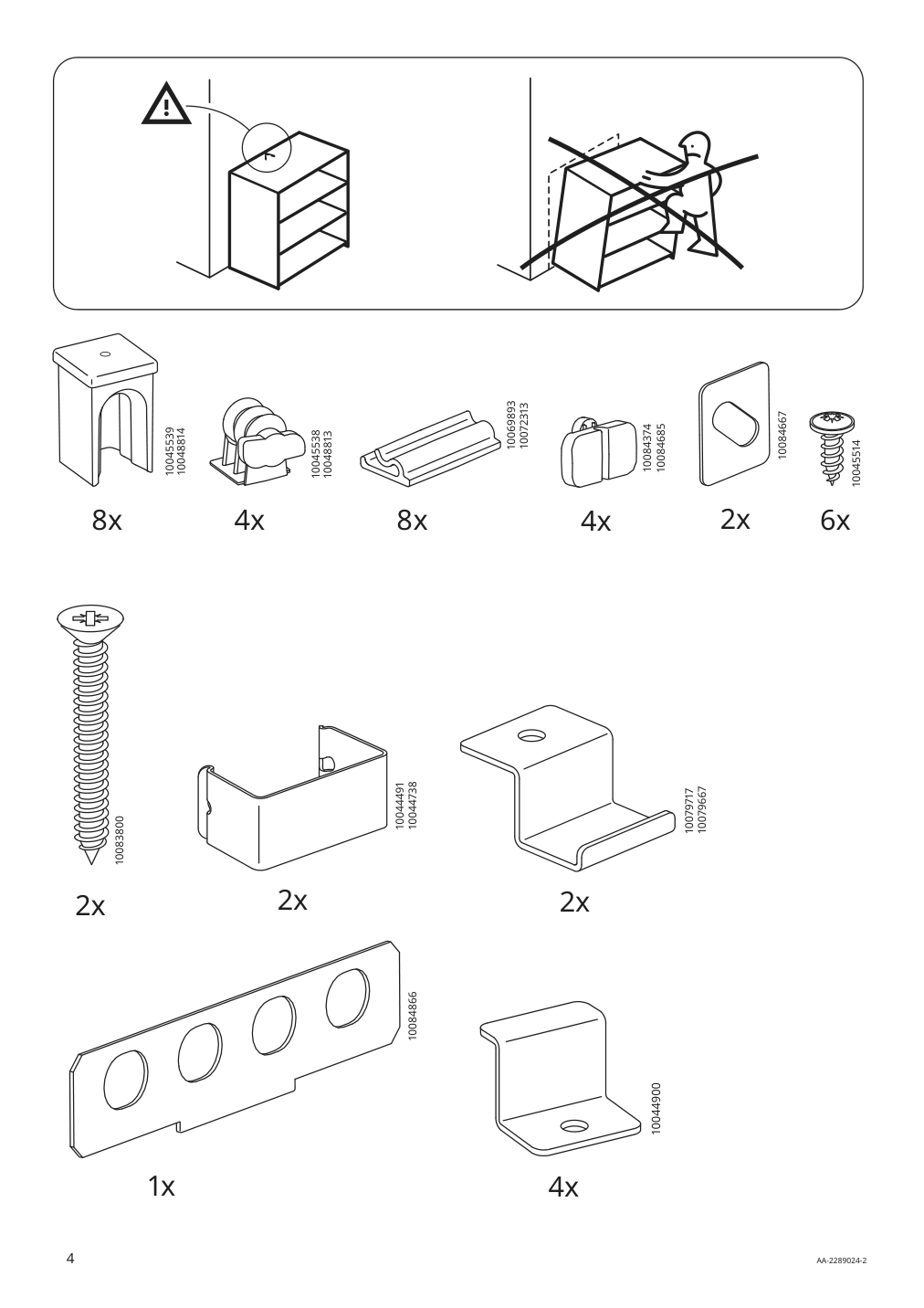 Assembly instructions for IKEA Enhet base fr w shelves anthracite | Page 4 - IKEA ENHET storage combination 194.443.42