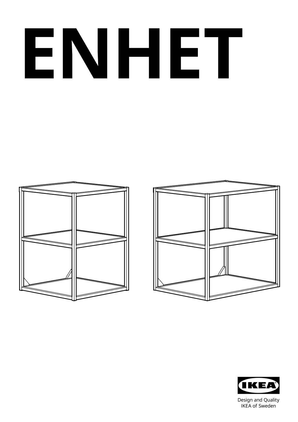 Assembly instructions for IKEA Enhet base fr w shelves anthracite | Page 1 - IKEA ENHET bathroom 994.409.10