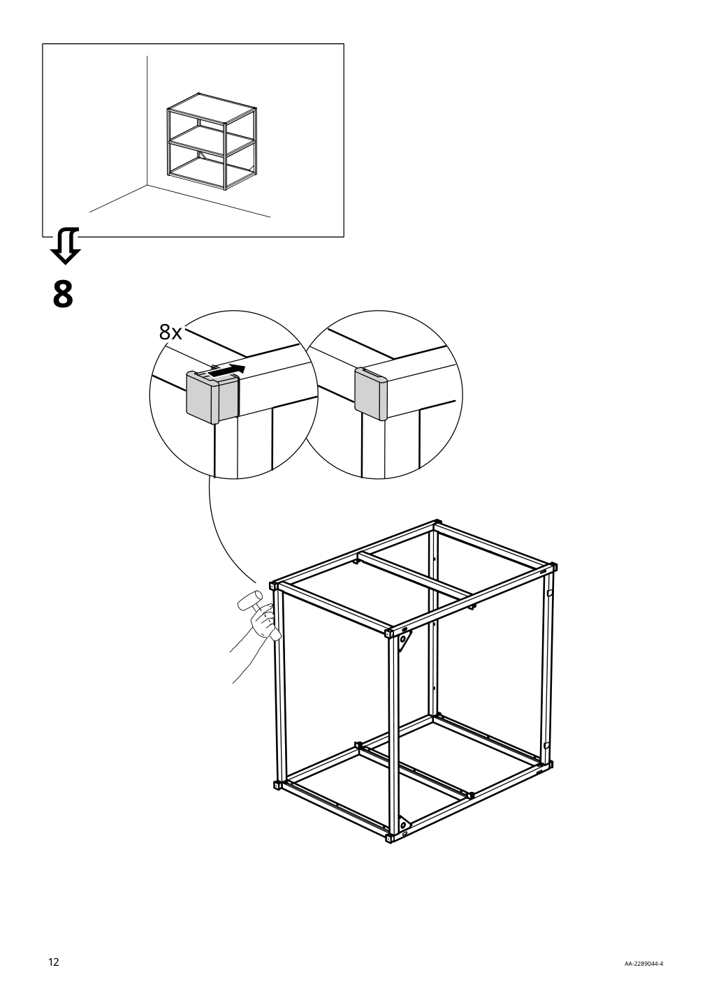 Assembly instructions for IKEA Enhet base fr w shelves anthracite | Page 12 - IKEA ENHET bathroom 994.409.10