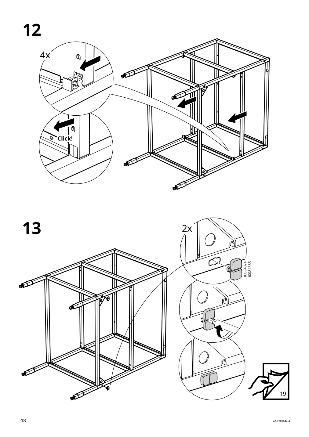 Assembly instructions for IKEA Enhet base fr w shelves anthracite | Page 18 - IKEA ENHET bathroom 394.408.90