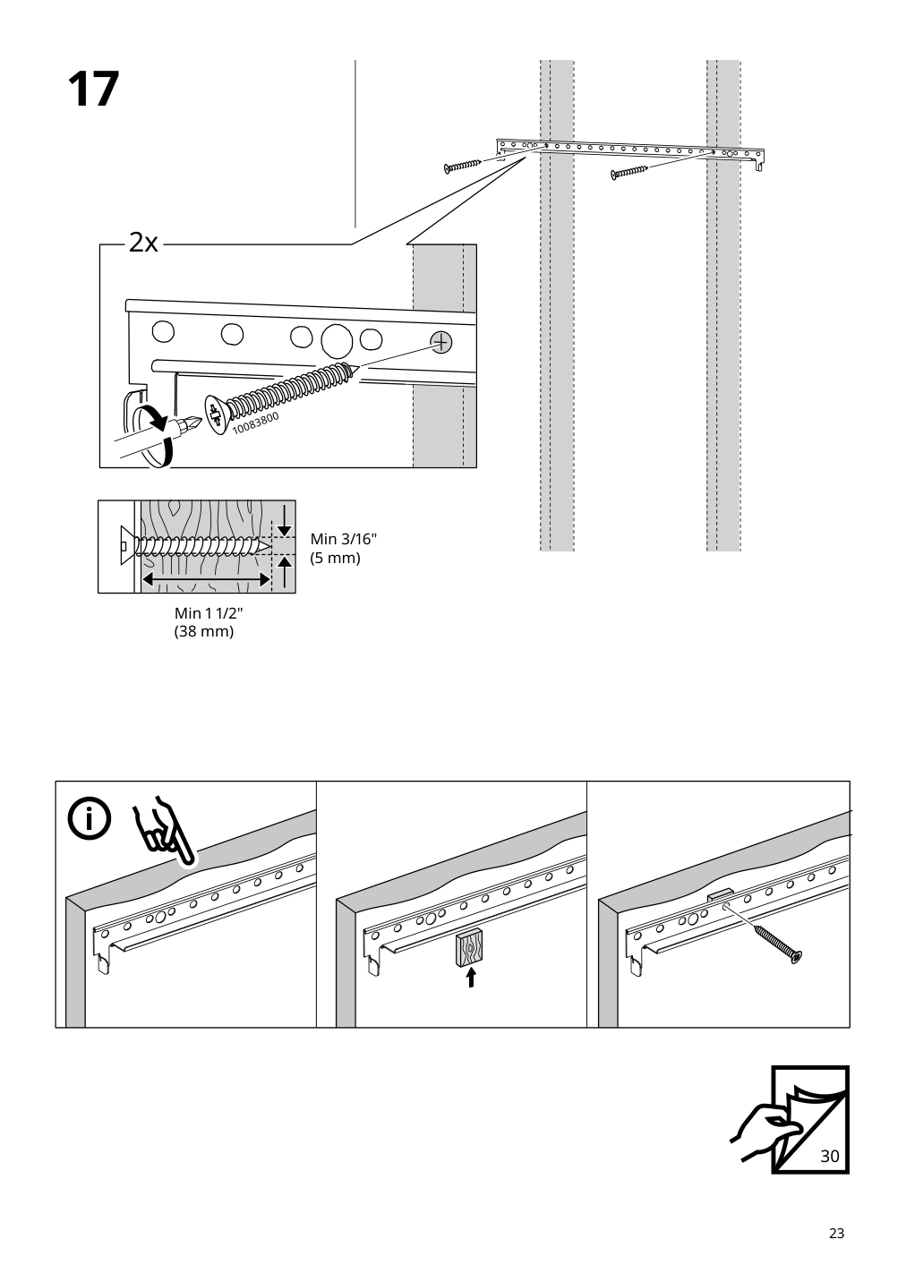 Assembly instructions for IKEA Enhet base fr w shelves anthracite | Page 23 - IKEA ENHET bathroom 994.409.10