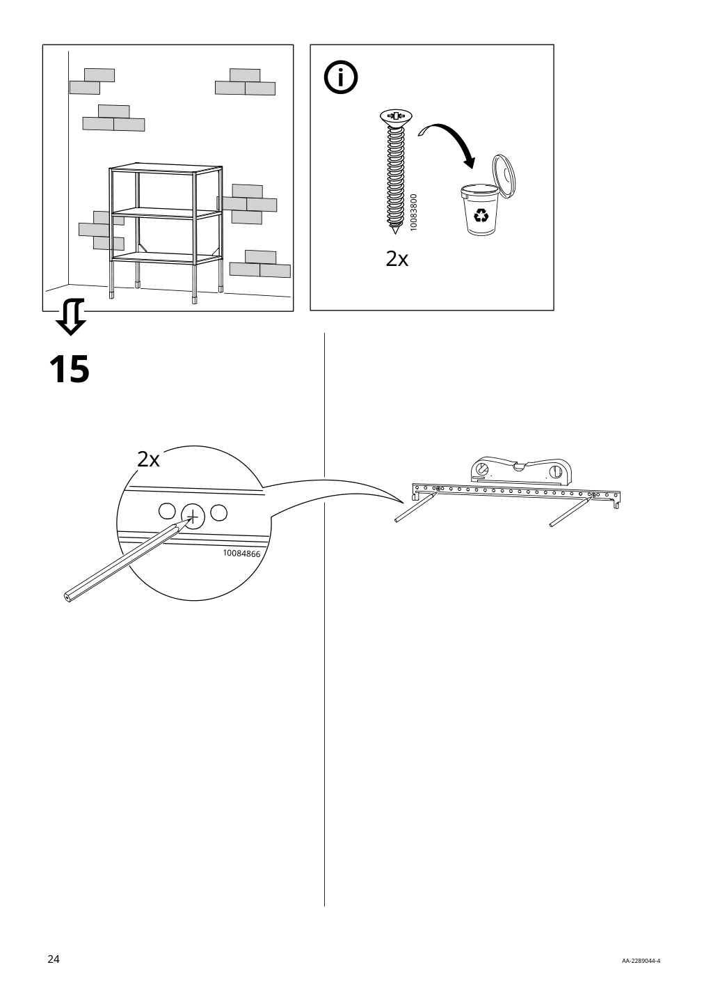 Assembly instructions for IKEA Enhet base fr w shelves anthracite | Page 24 - IKEA ENHET bathroom 794.409.11