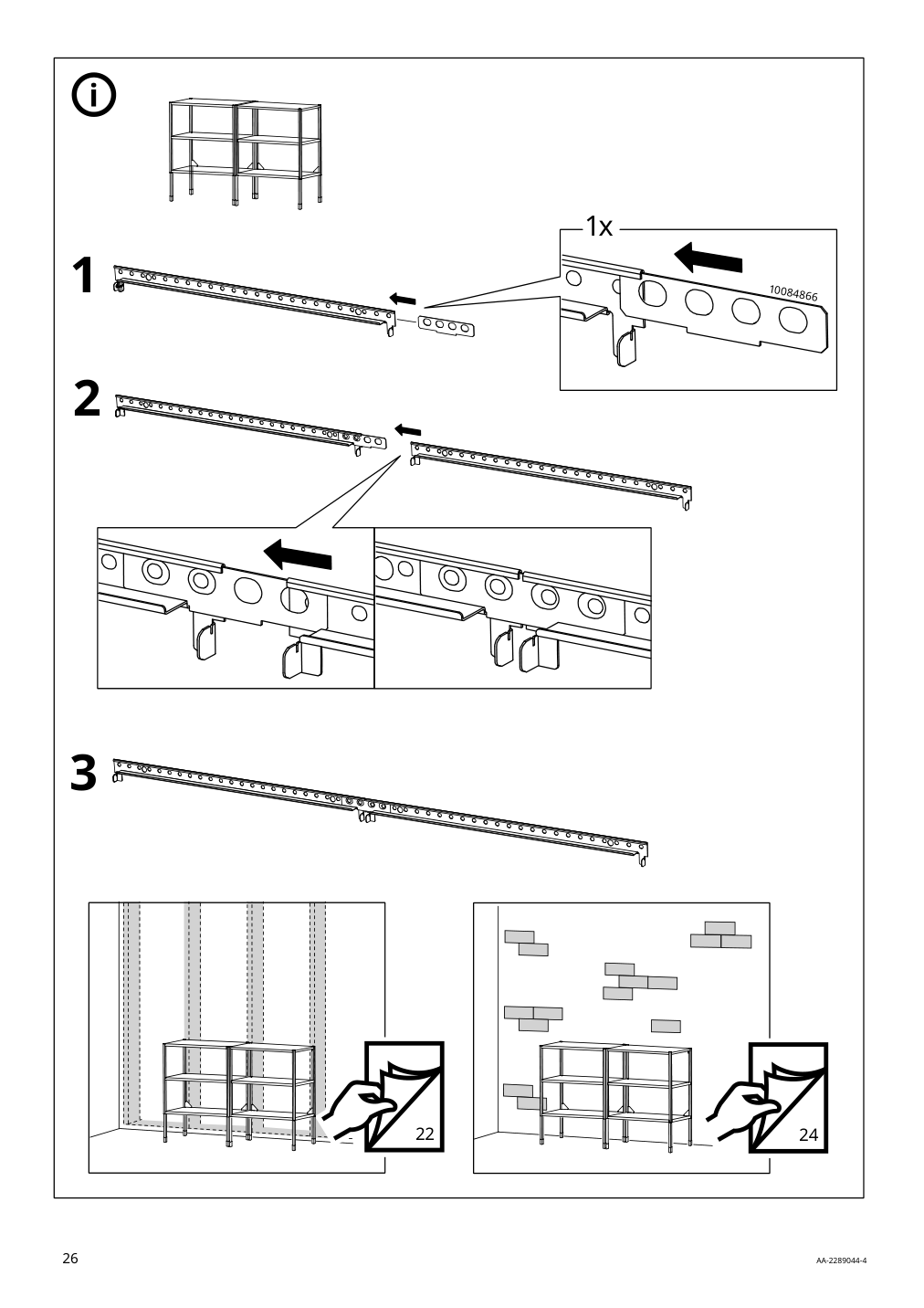 Assembly instructions for IKEA Enhet base fr w shelves anthracite | Page 26 - IKEA ENHET bathroom 794.409.11