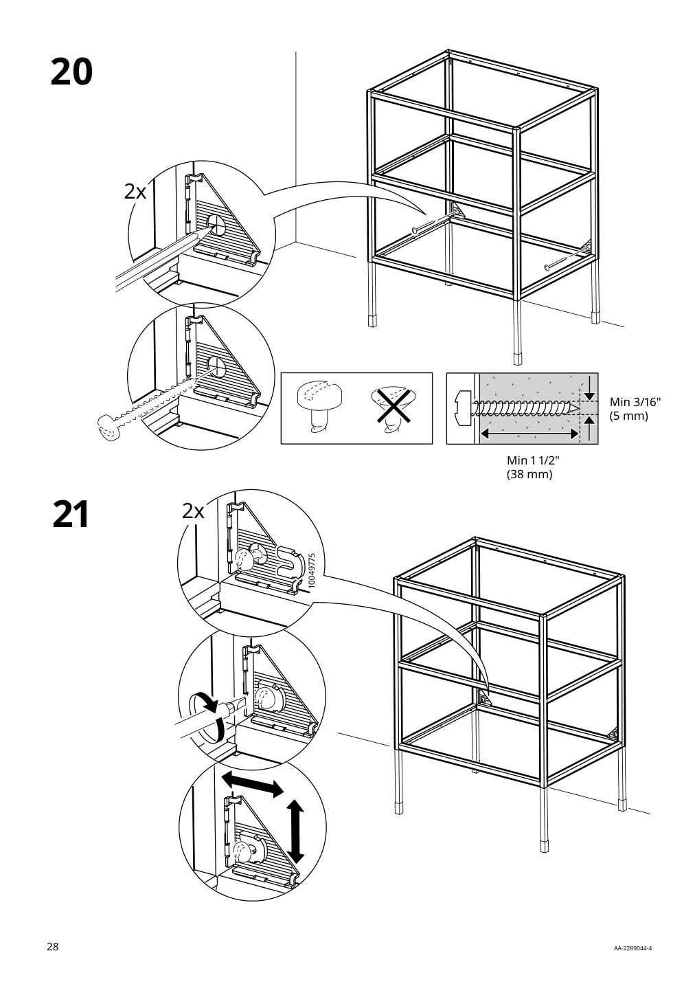 Assembly instructions for IKEA Enhet base fr w shelves anthracite | Page 28 - IKEA ENHET bathroom 394.408.90