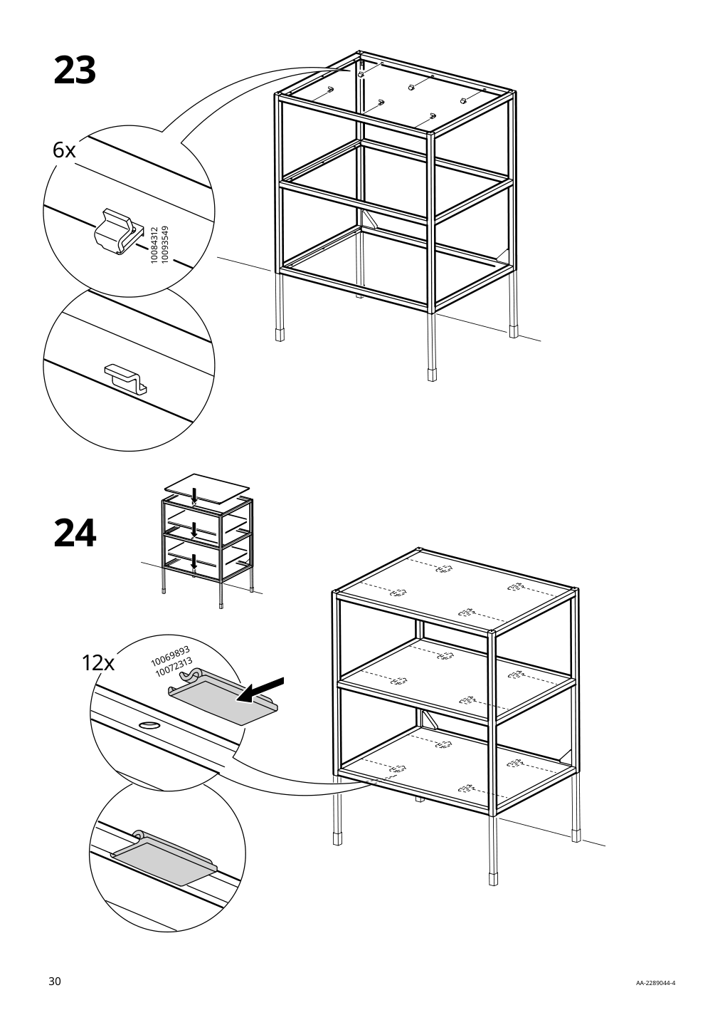 Assembly instructions for IKEA Enhet base fr w shelves anthracite | Page 30 - IKEA ENHET bathroom 394.408.90