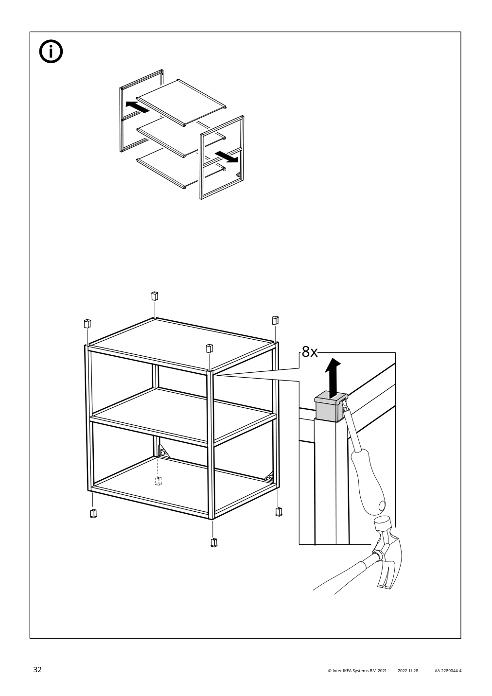 Assembly instructions for IKEA Enhet base fr w shelves anthracite | Page 32 - IKEA ENHET bathroom 794.409.11