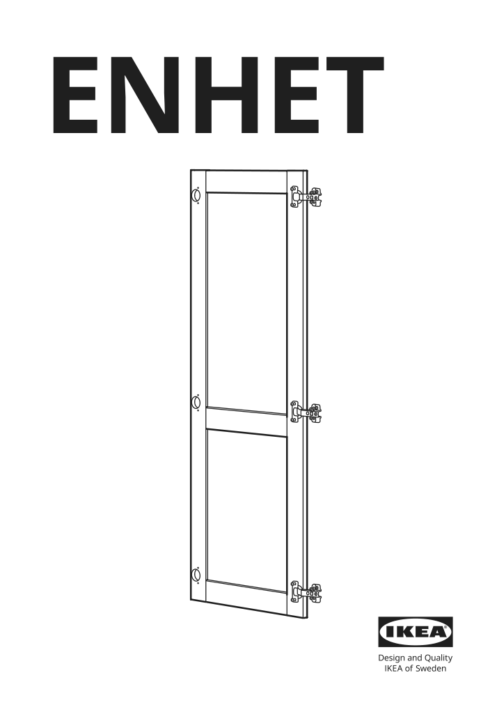 Assembly instructions for IKEA Enhet door oak effect | Page 1 - IKEA ENHET laundry 294.771.10