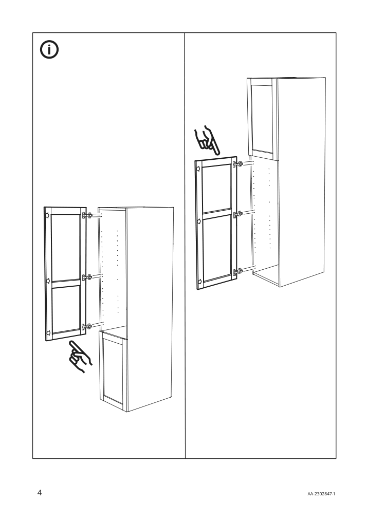 Assembly instructions for IKEA Enhet door oak effect | Page 4 - IKEA ENHET laundry 294.771.10