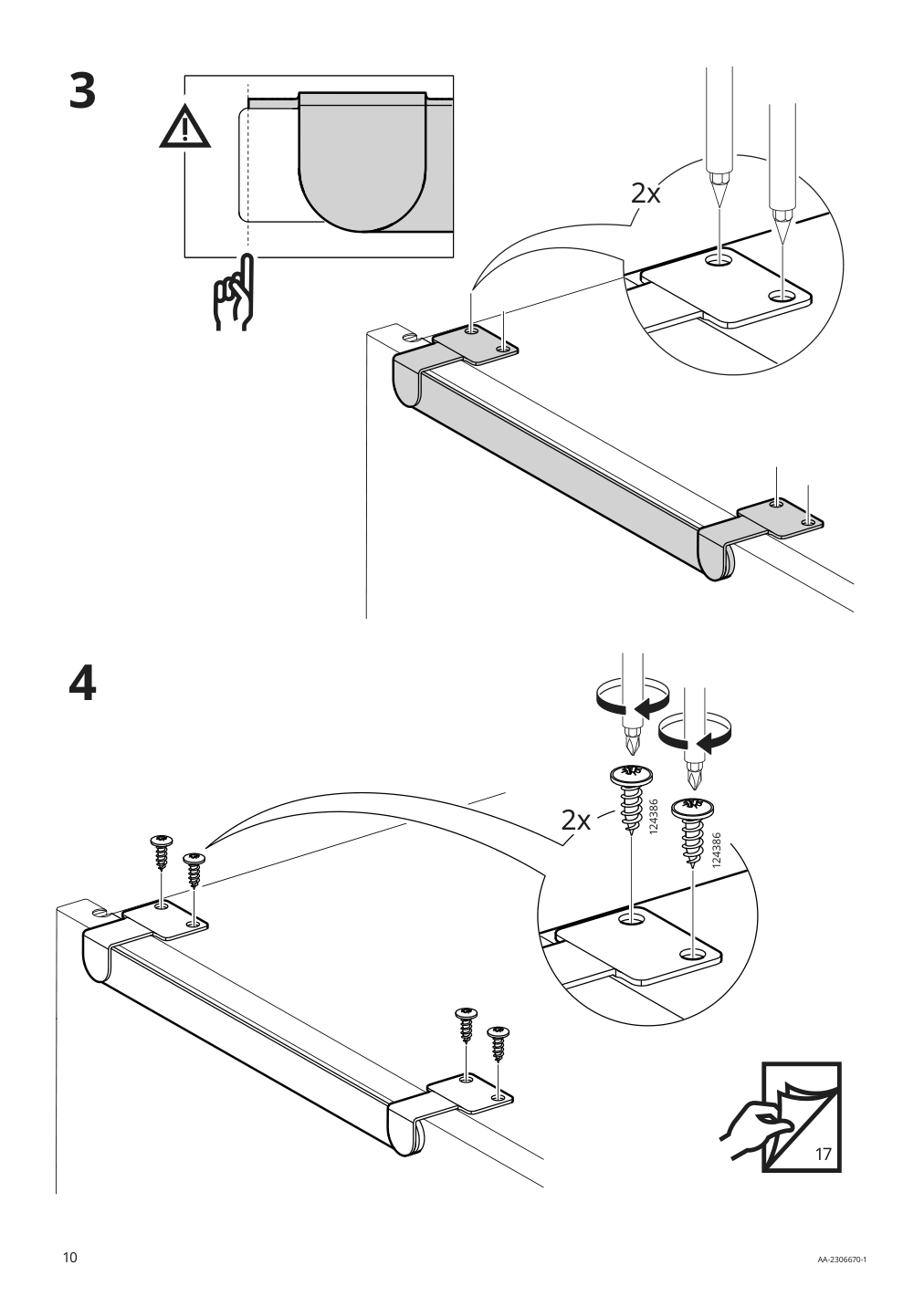 Assembly instructions for IKEA Enhet extendable rail white | Page 10 - IKEA ENHET laundry 694.771.46