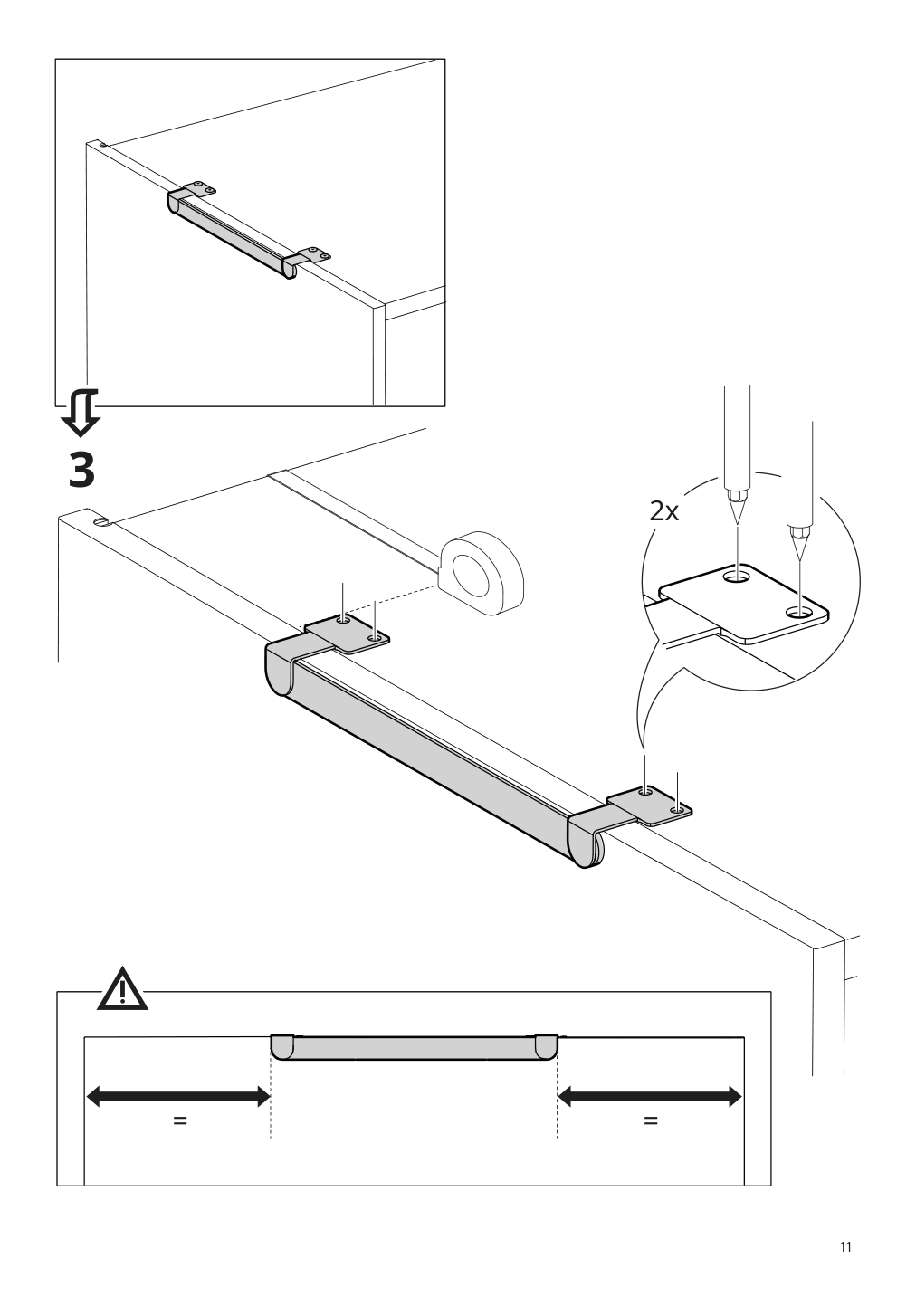 Assembly instructions for IKEA Enhet extendable rail white | Page 11 - IKEA ENHET laundry 494.771.14