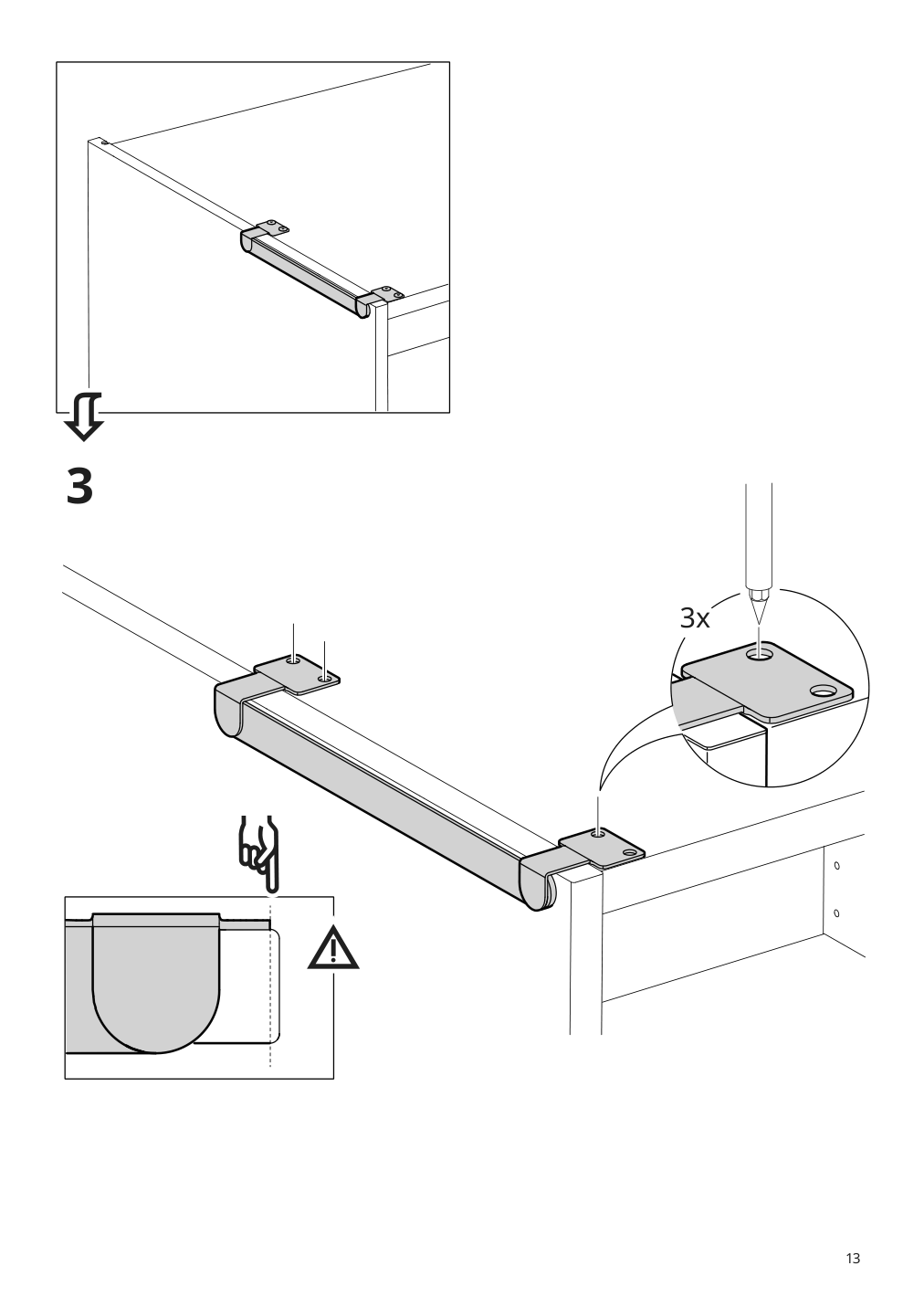 Assembly instructions for IKEA Enhet extendable rail white | Page 13 - IKEA ENHET laundry 694.771.46