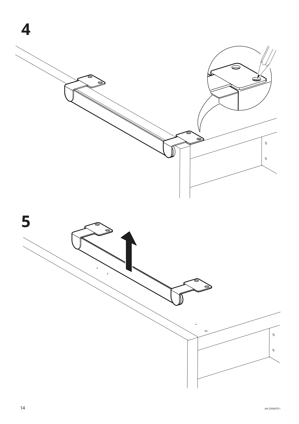 Assembly instructions for IKEA Enhet extendable rail white | Page 14 - IKEA ENHET laundry 494.771.14