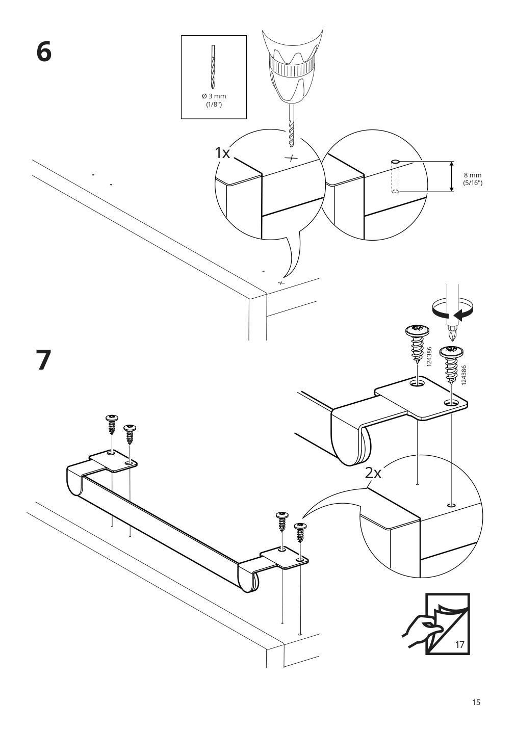 Assembly instructions for IKEA Enhet extendable rail white | Page 15 - IKEA ENHET laundry 694.771.46