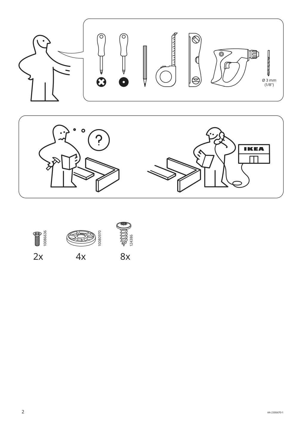 Assembly instructions for IKEA Enhet extendable rail white | Page 2 - IKEA ENHET laundry 494.771.47