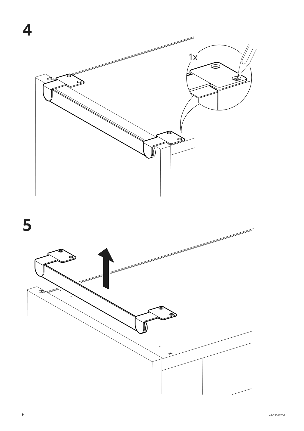 Assembly instructions for IKEA Enhet extendable rail white | Page 6 - IKEA ENHET laundry 494.771.47