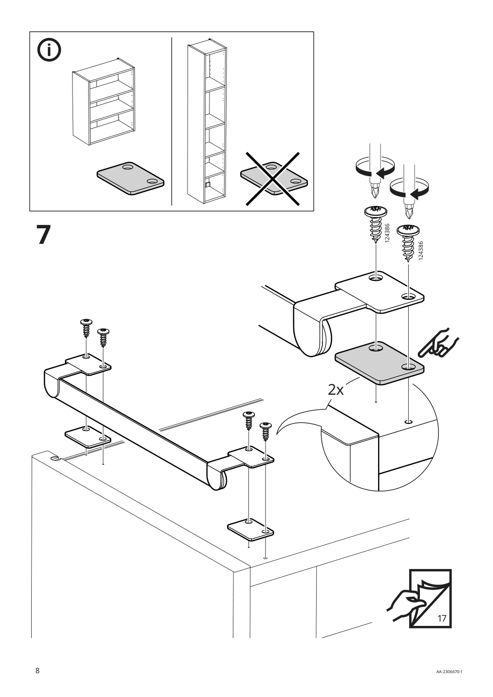 Assembly instructions for IKEA Enhet extendable rail white | Page 8 - IKEA ENHET laundry 494.771.47