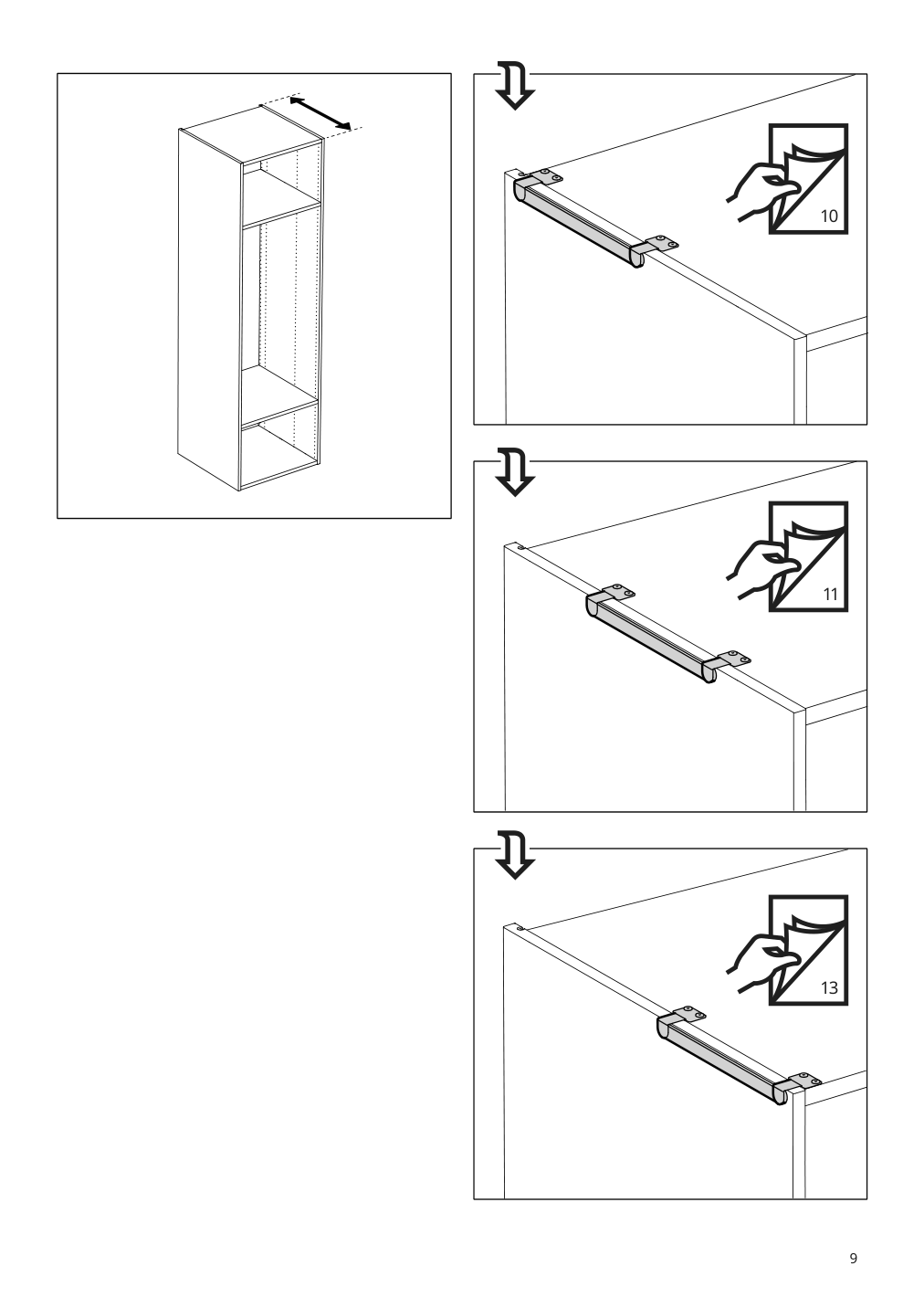 Assembly instructions for IKEA Enhet extendable rail white | Page 9 - IKEA ENHET laundry 694.771.46