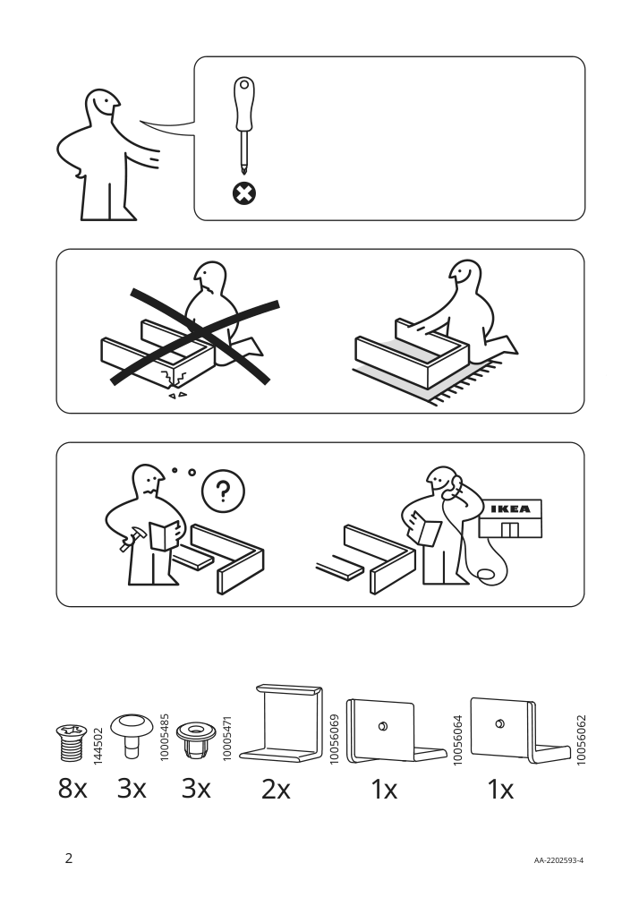 Assembly instructions for IKEA Enhet hanging mirror f frame anthracite | Page 2 - IKEA ENHET bathroom 794.408.88