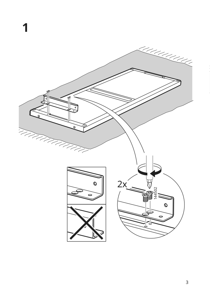 Assembly instructions for IKEA Enhet hanging mirror f frame anthracite | Page 3 - IKEA ENHET bathroom 894.408.78