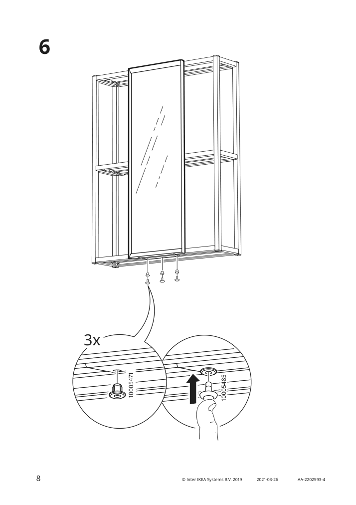 Assembly instructions for IKEA Enhet hanging mirror f frame anthracite | Page 8 - IKEA ENHET bathroom 194.802.45