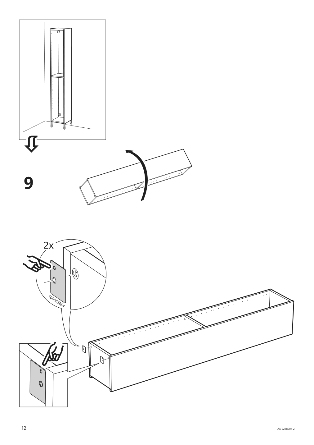 Assembly instructions for IKEA Enhet high cb w 4 shelves gray | Page 12 - IKEA ENHET bathroom 094.409.00