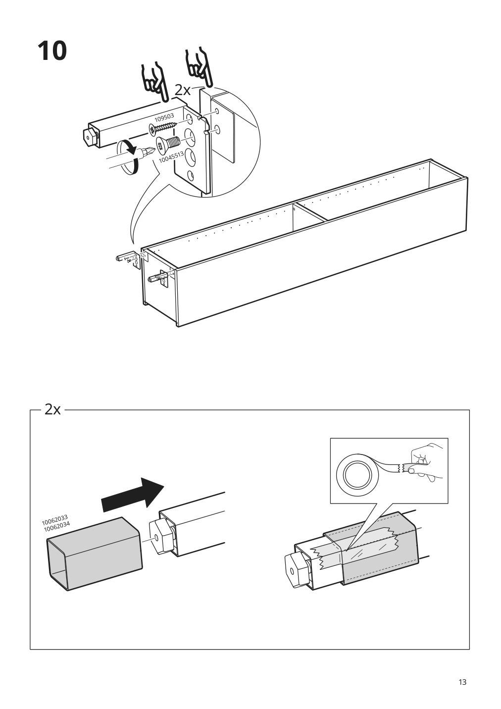 Assembly instructions for IKEA Enhet high cb w 4 shelves gray | Page 13 - IKEA ENHET bathroom 994.409.05