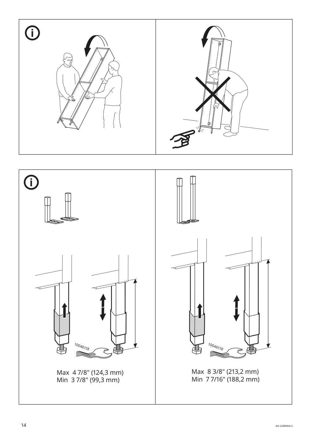 Assembly instructions for IKEA Enhet high cb w 4 shelves gray | Page 14 - IKEA ENHET bathroom 094.409.00