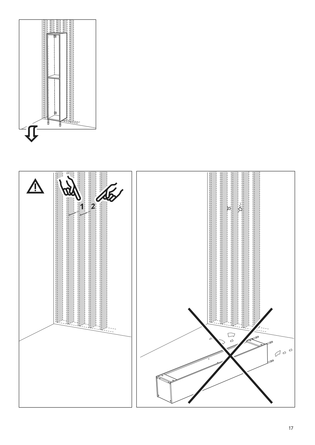 Assembly instructions for IKEA Enhet high cb w 4 shelves gray | Page 17 - IKEA ENHET bathroom 994.409.05