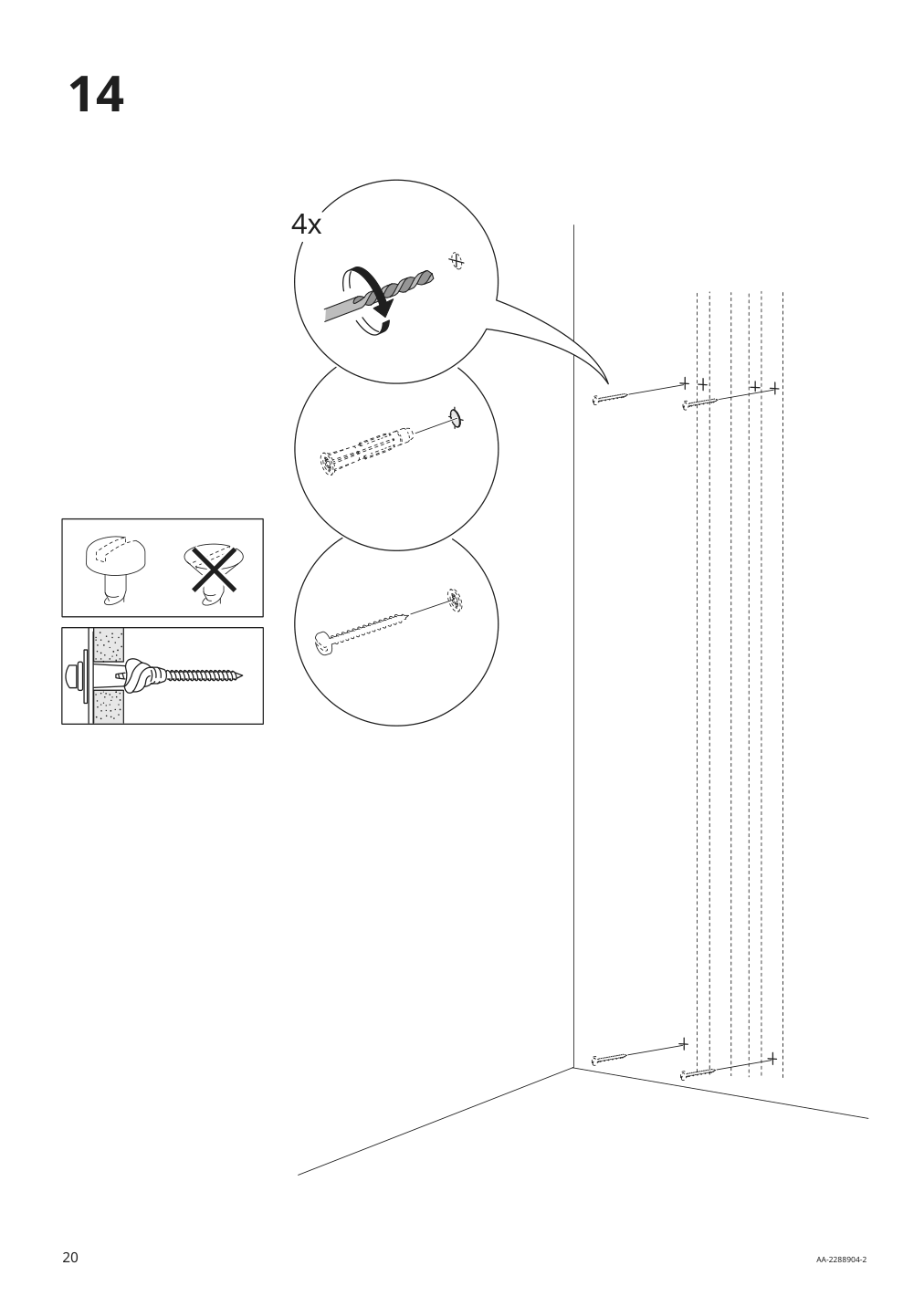 Assembly instructions for IKEA Enhet high cb w 4 shelves gray | Page 20 - IKEA ENHET bathroom 094.409.00