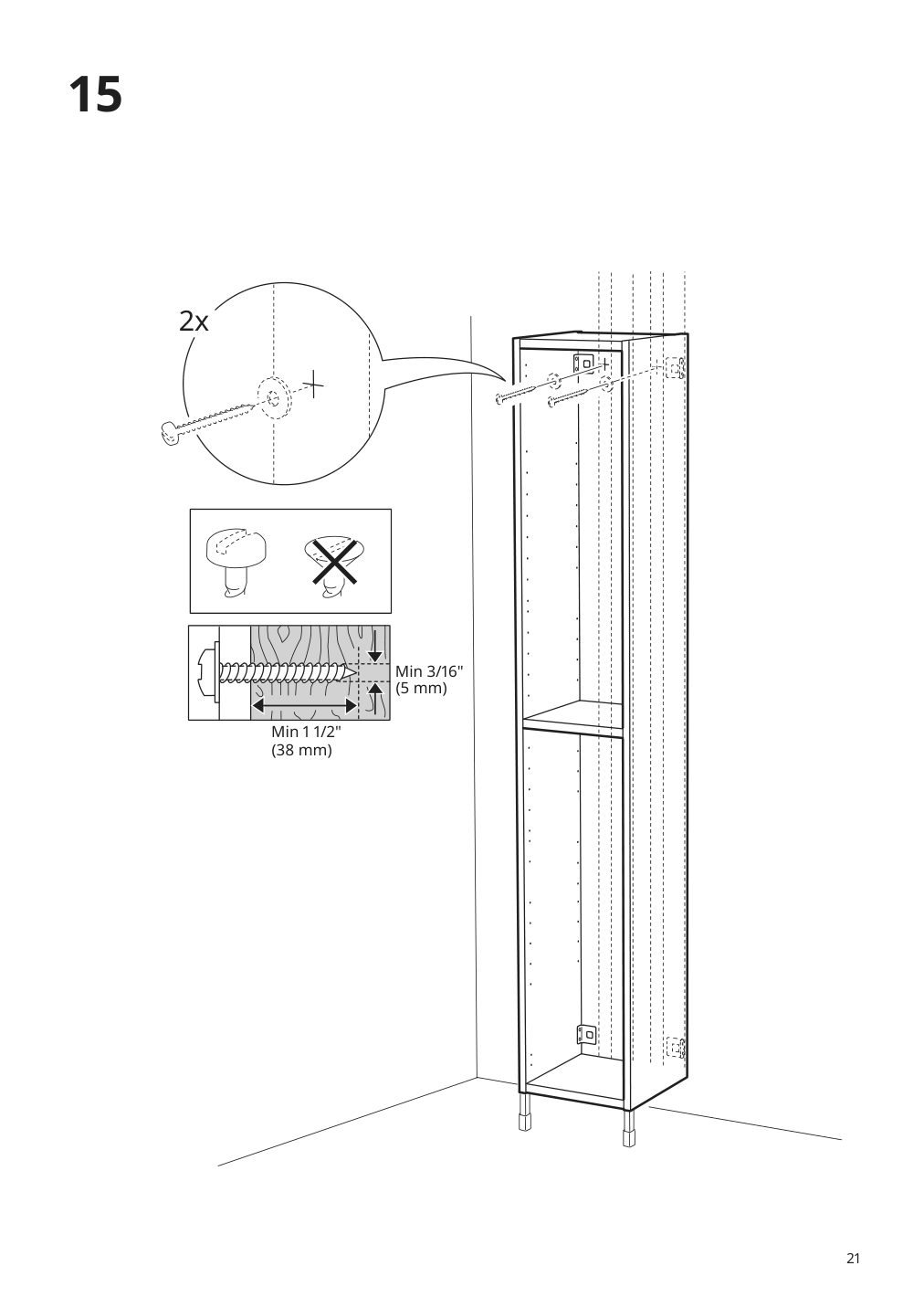 Assembly instructions for IKEA Enhet high cb w 4 shelves gray | Page 21 - IKEA ENHET bathroom 994.409.05