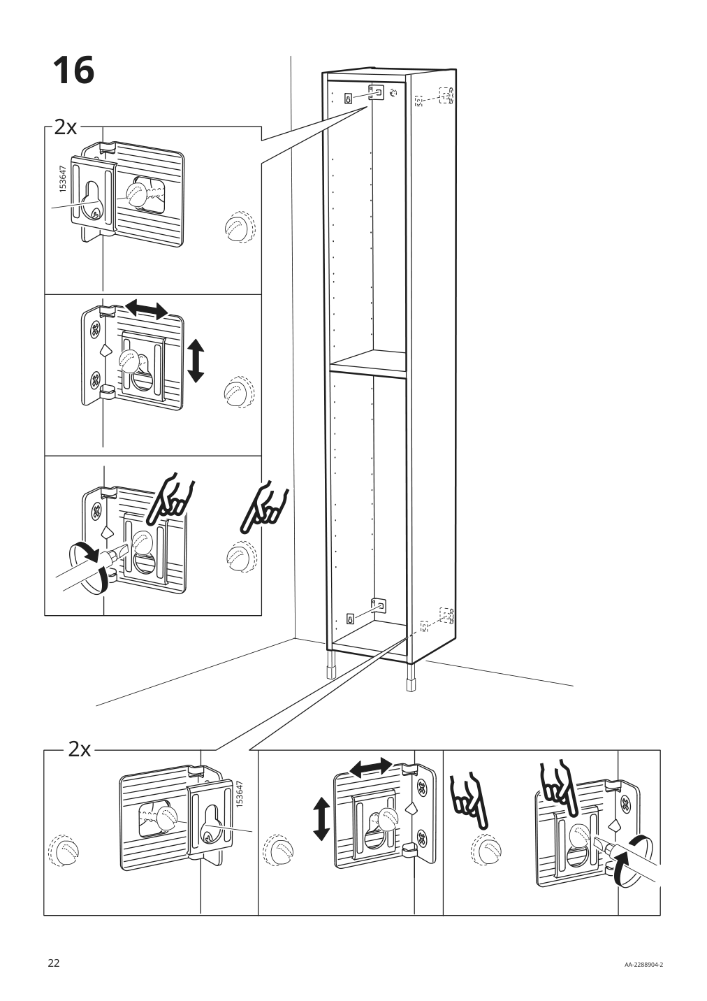 Assembly instructions for IKEA Enhet high cb w 4 shelves gray | Page 22 - IKEA ENHET bathroom 094.409.00