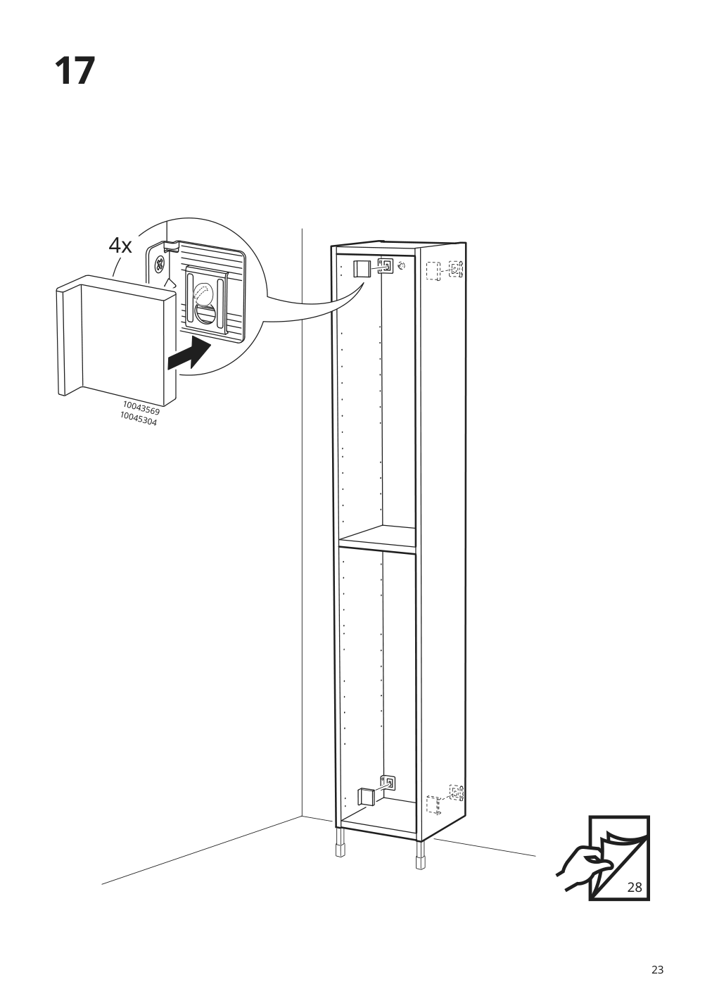 Assembly instructions for IKEA Enhet high cb w 4 shelves gray | Page 23 - IKEA ENHET bathroom 094.409.00