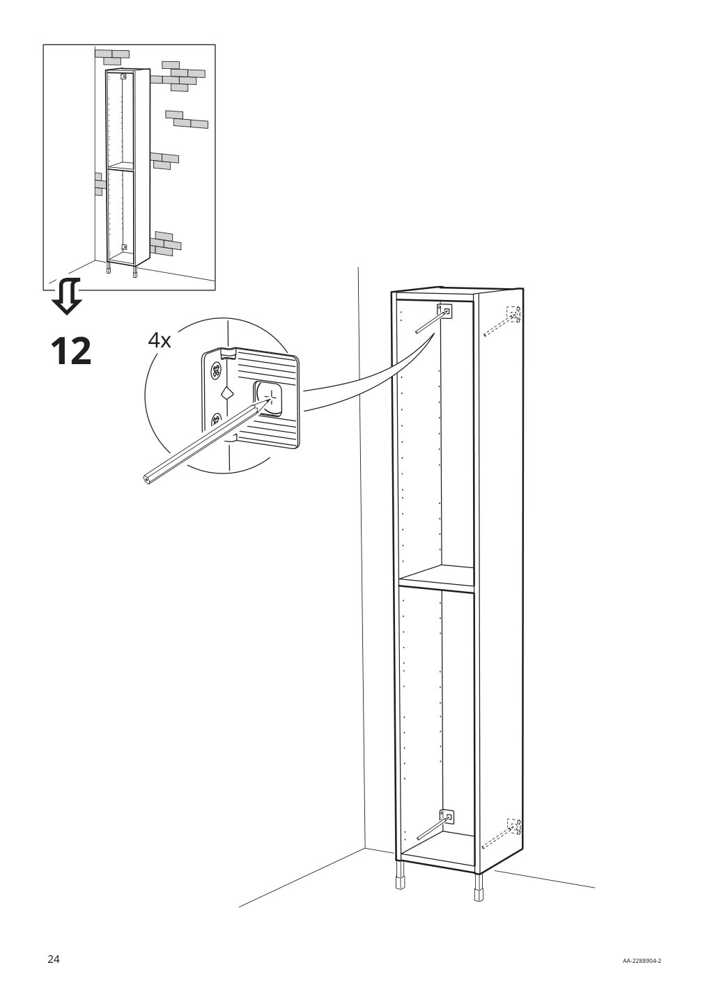 Assembly instructions for IKEA Enhet high cb w 4 shelves gray | Page 24 - IKEA ENHET bathroom 094.409.00