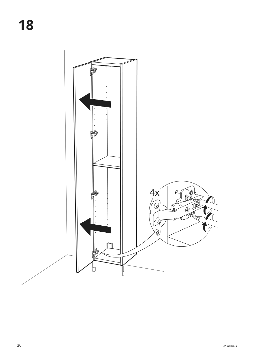 Assembly instructions for IKEA Enhet high cb w 4 shelves gray | Page 30 - IKEA ENHET bathroom 094.409.00