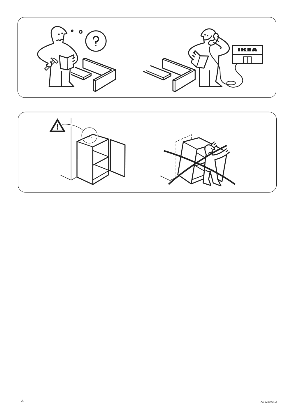 Assembly instructions for IKEA Enhet high cb w 4 shelves gray | Page 4 - IKEA ENHET bathroom 094.409.00