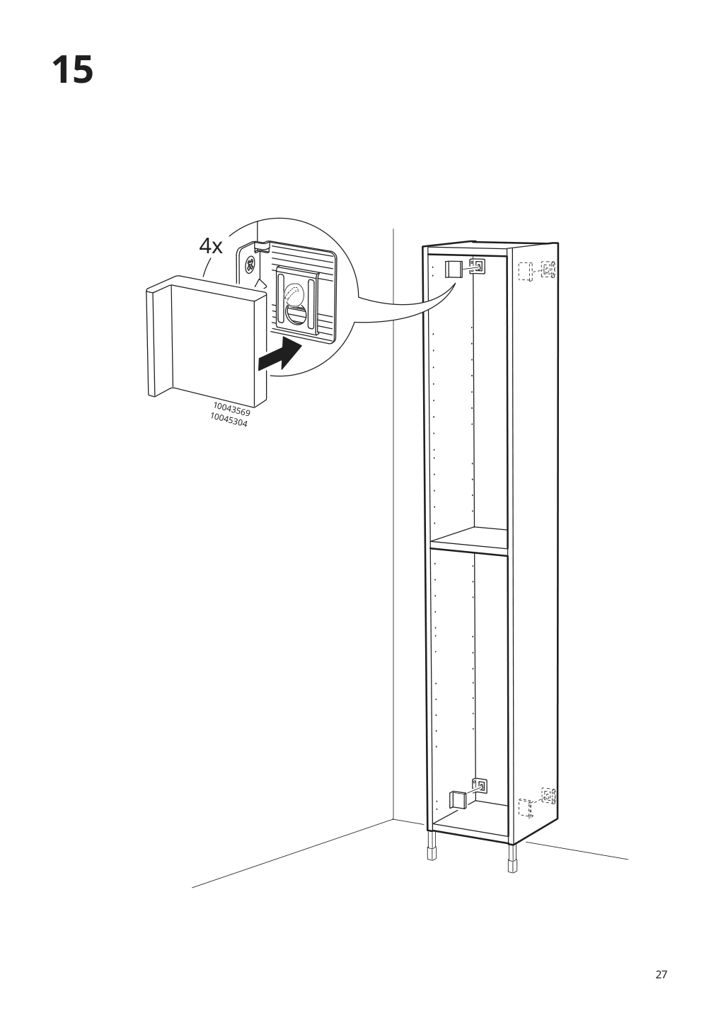 Assembly instructions for IKEA Enhet high cb w 4 shelves white | Page 27 - IKEA ENHET high cb w 4 shelves 205.155.69