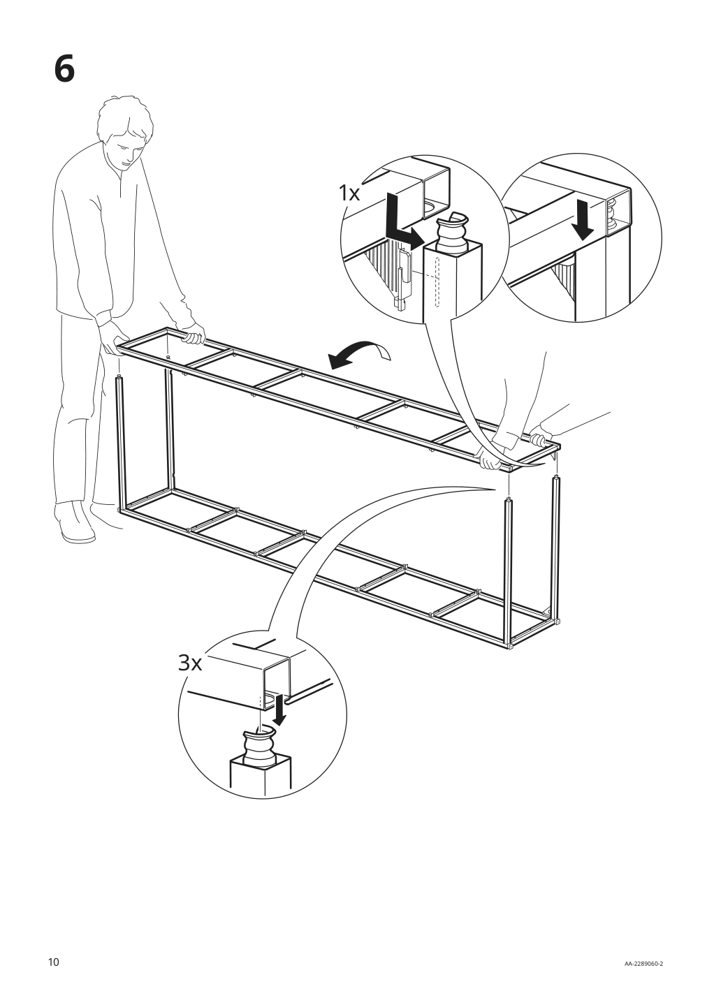 Assembly instructions for IKEA Enhet high fr w shelves white | Page 10 - IKEA ENHET bathroom 394.802.49