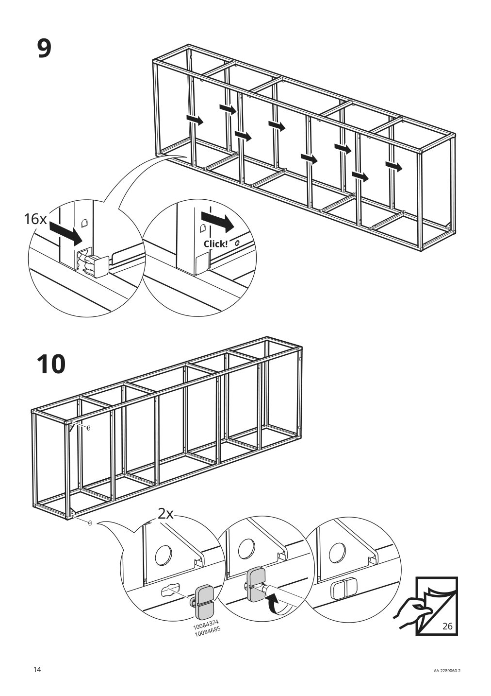 Assembly instructions for IKEA Enhet high fr w shelves white | Page 14 - IKEA ENHET bathroom 394.802.49