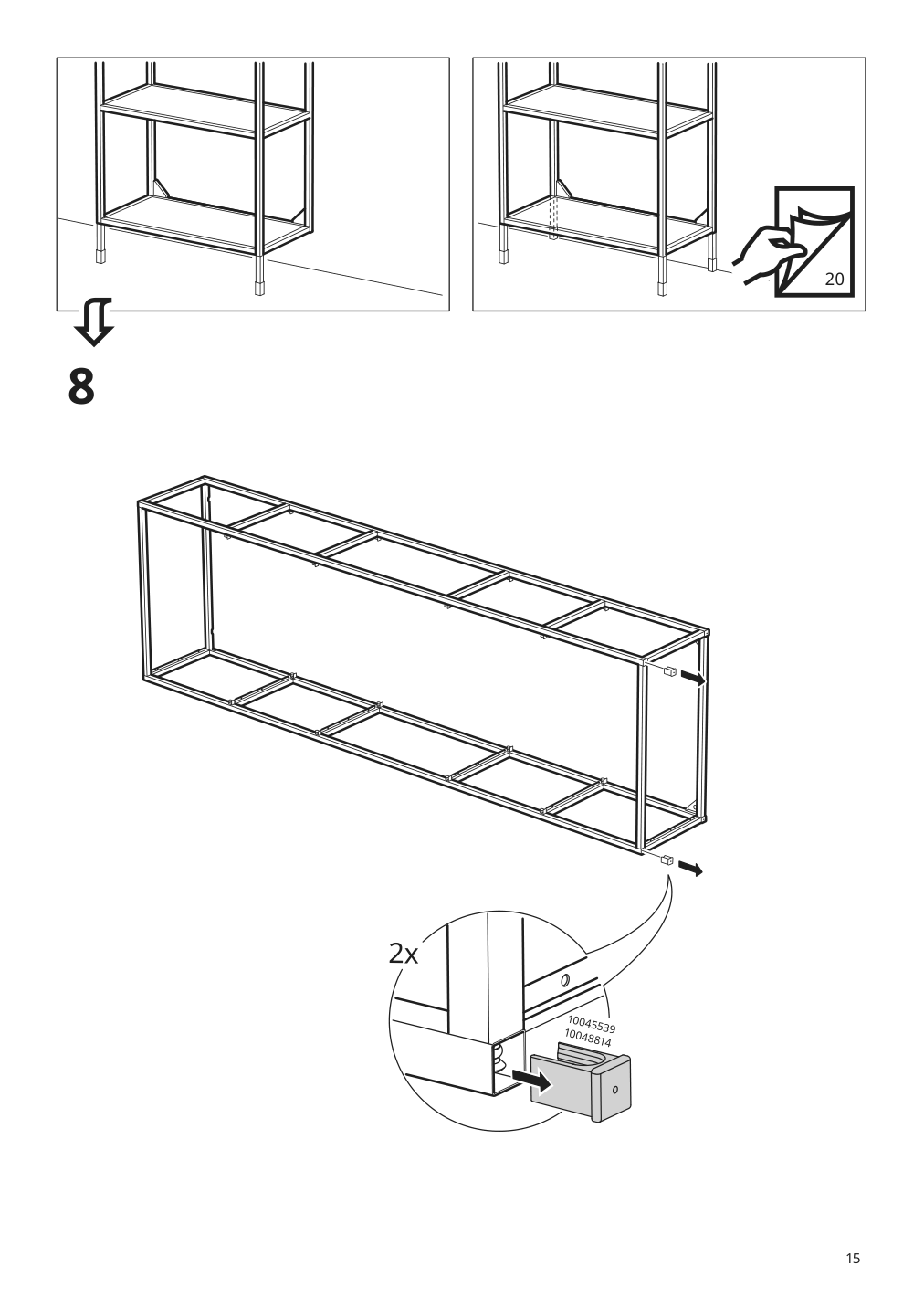 Assembly instructions for IKEA Enhet high fr w shelves white | Page 15 - IKEA ENHET bathroom 394.802.49