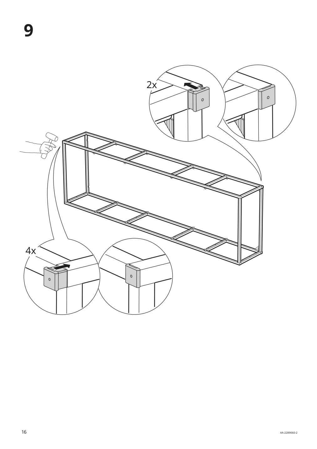 Assembly instructions for IKEA Enhet high fr w shelves white | Page 16 - IKEA ENHET bathroom 494.409.17