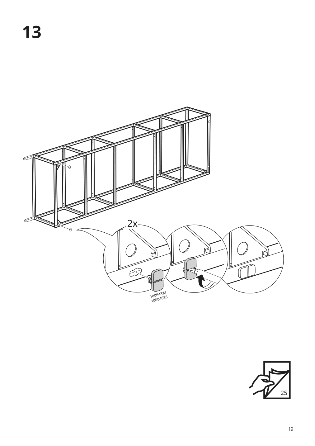 Assembly instructions for IKEA Enhet high fr w shelves white | Page 19 - IKEA ENHET bathroom 394.802.49