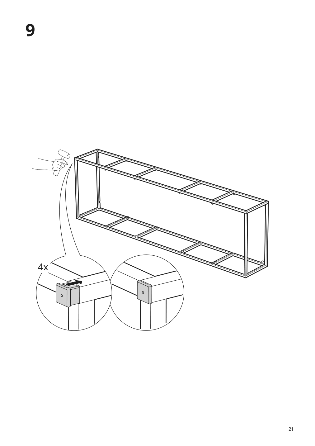 Assembly instructions for IKEA Enhet high fr w shelves white | Page 21 - IKEA ENHET bathroom 394.802.49