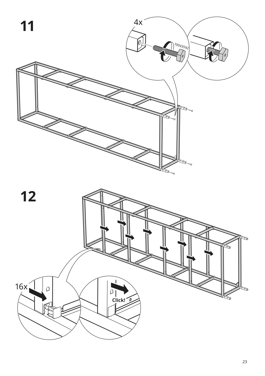 Assembly instructions for IKEA Enhet high fr w shelves white | Page 23 - IKEA ENHET bathroom 494.409.17