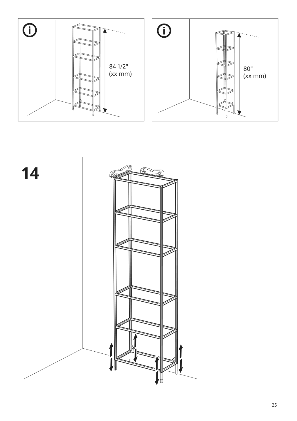 Assembly instructions for IKEA Enhet high fr w shelves white | Page 25 - IKEA ENHET bathroom 394.802.49