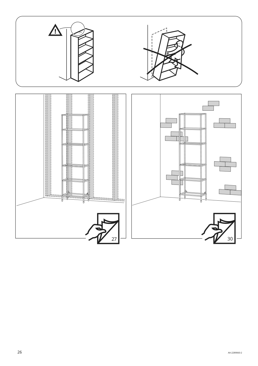 Assembly instructions for IKEA Enhet high fr w shelves white | Page 26 - IKEA ENHET bathroom 394.802.49