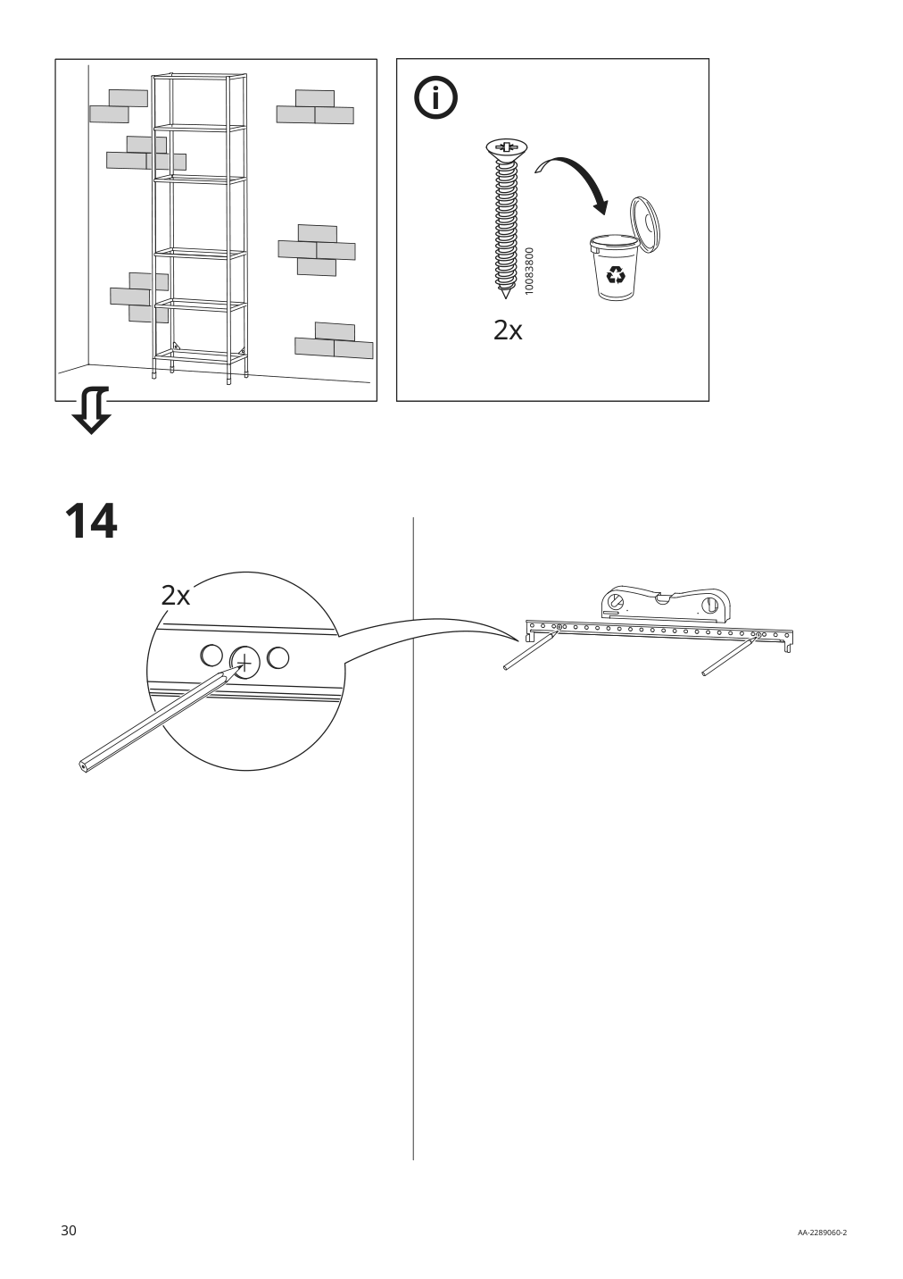 Assembly instructions for IKEA Enhet high fr w shelves white | Page 30 - IKEA ENHET bathroom 394.802.49