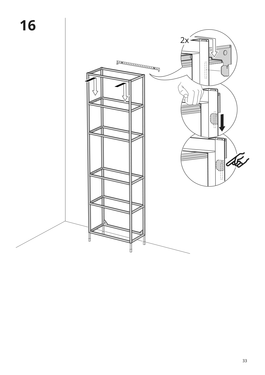 Assembly instructions for IKEA Enhet high fr w shelves white | Page 33 - IKEA ENHET bathroom 494.409.17