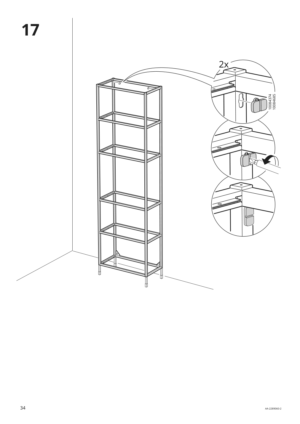 Assembly instructions for IKEA Enhet high fr w shelves white | Page 34 - IKEA ENHET bathroom 494.409.17